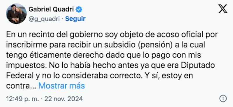 Publicación de Quadri