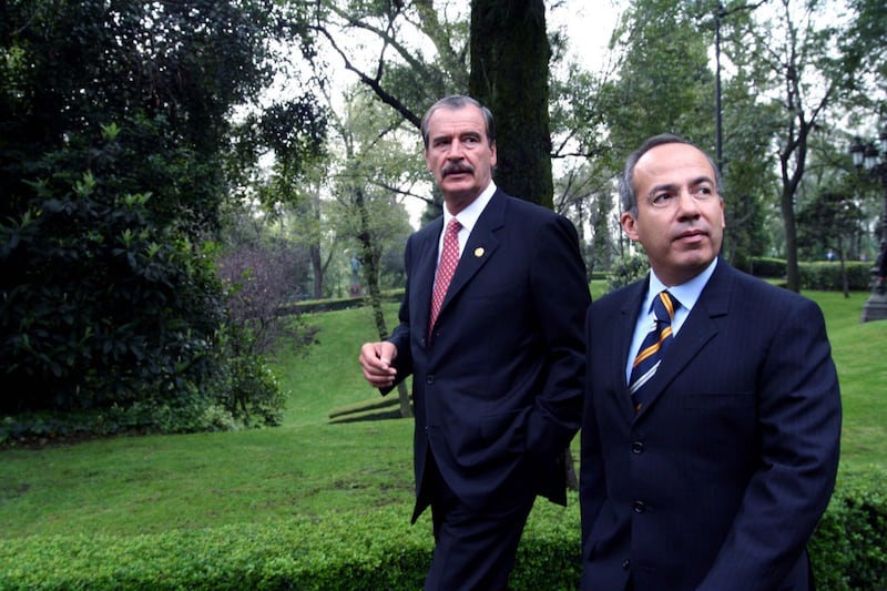 Vicente Fox y Felipe Calderón