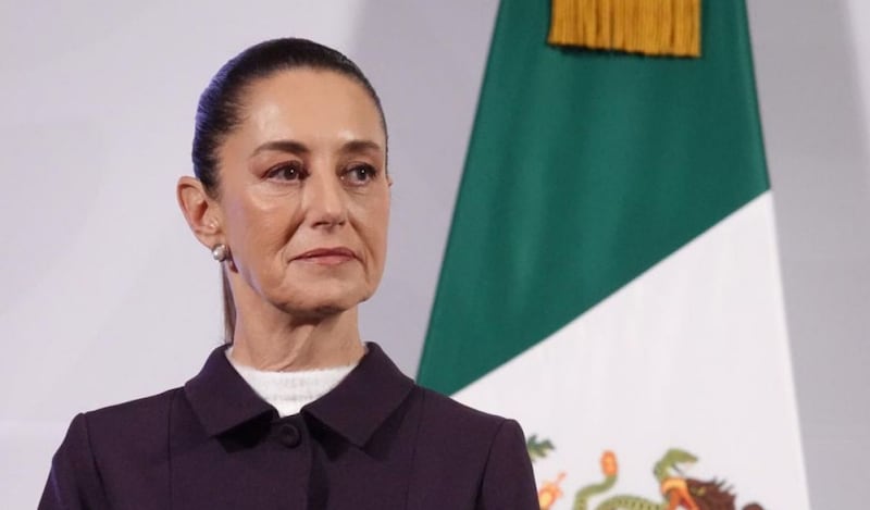 Claudia Sheinbaum, presidenta constitucional de los Estados Unidos Mexicanos, encabezó la conferencia del pueblo en el Salón Tesorería en Palacio Nacional.