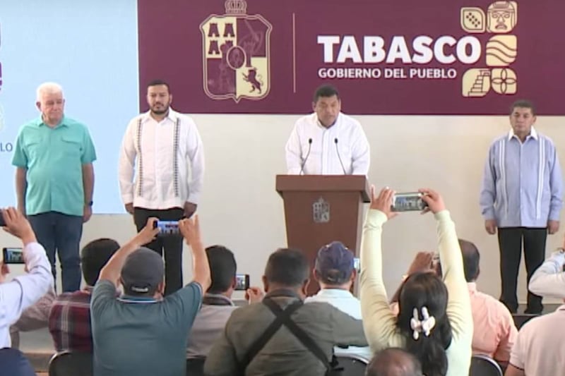 Javier May informa la renuncia del secretario de Seguridad de Tabasco