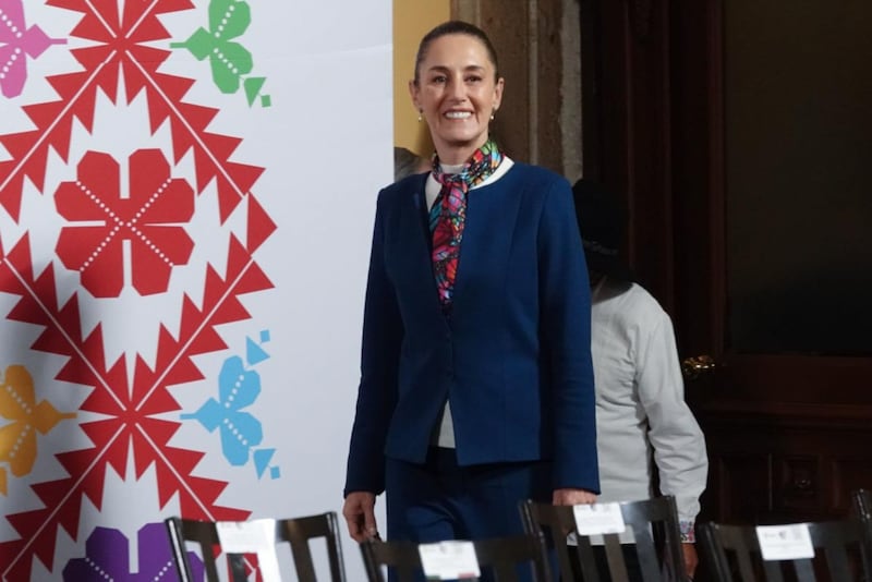 Sheinbaum en Palacio Nacional.