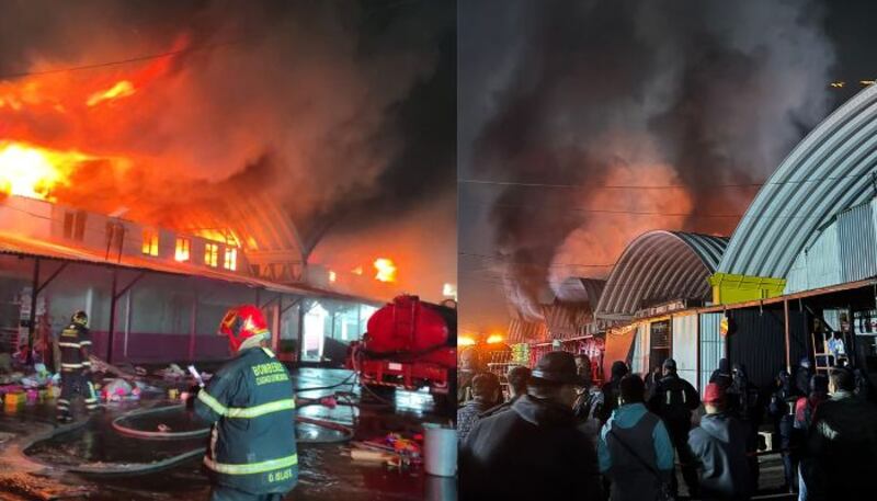 Este domingo en la madrugada se generó un incendió en la Central de Abastos de Iztapalapa, CDMX.