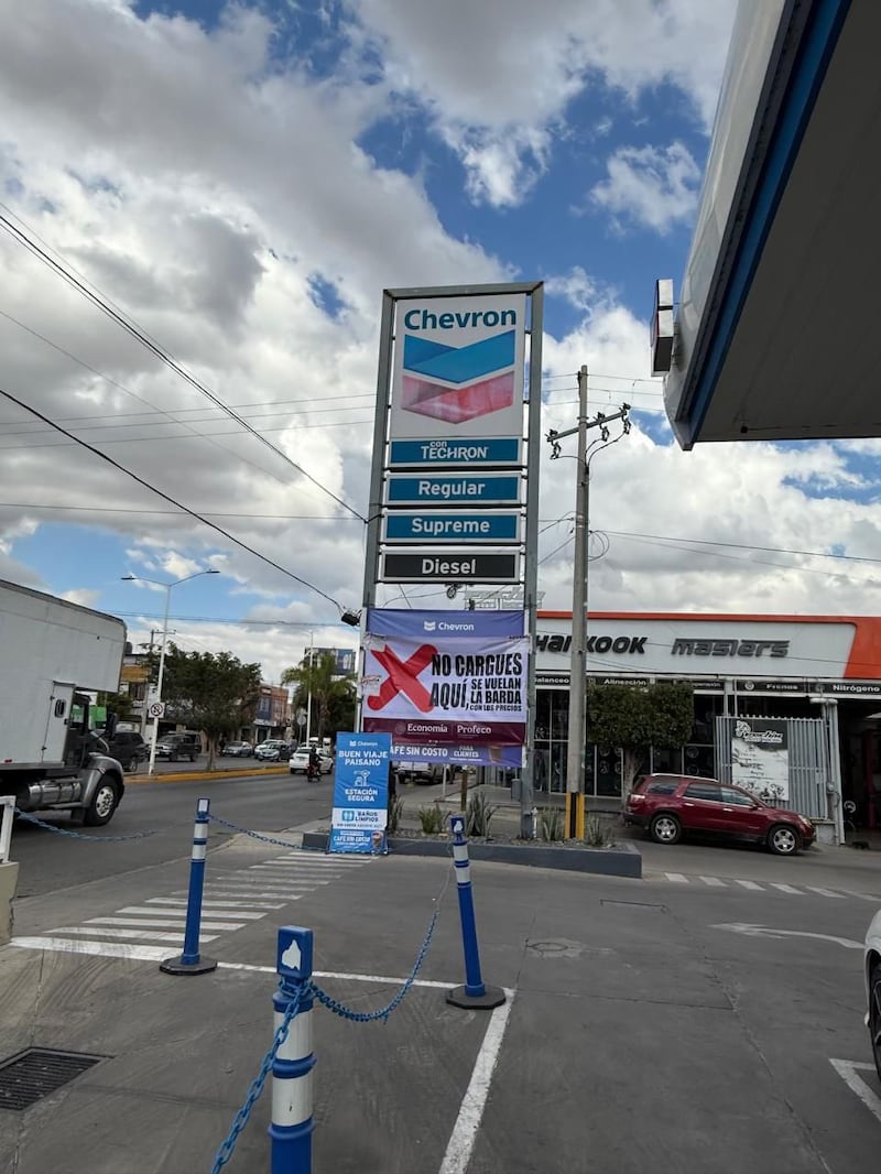 Chevron sobre precio gasolina PROFECO