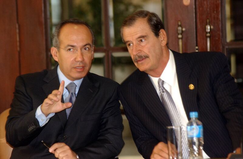 Felipe Calderón y Vicente Fox.