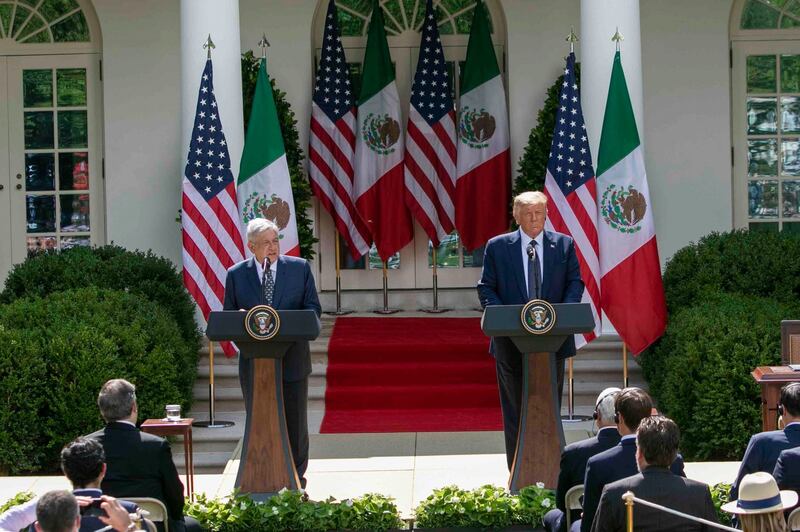 AMLO y Trump en la Casa Blanca