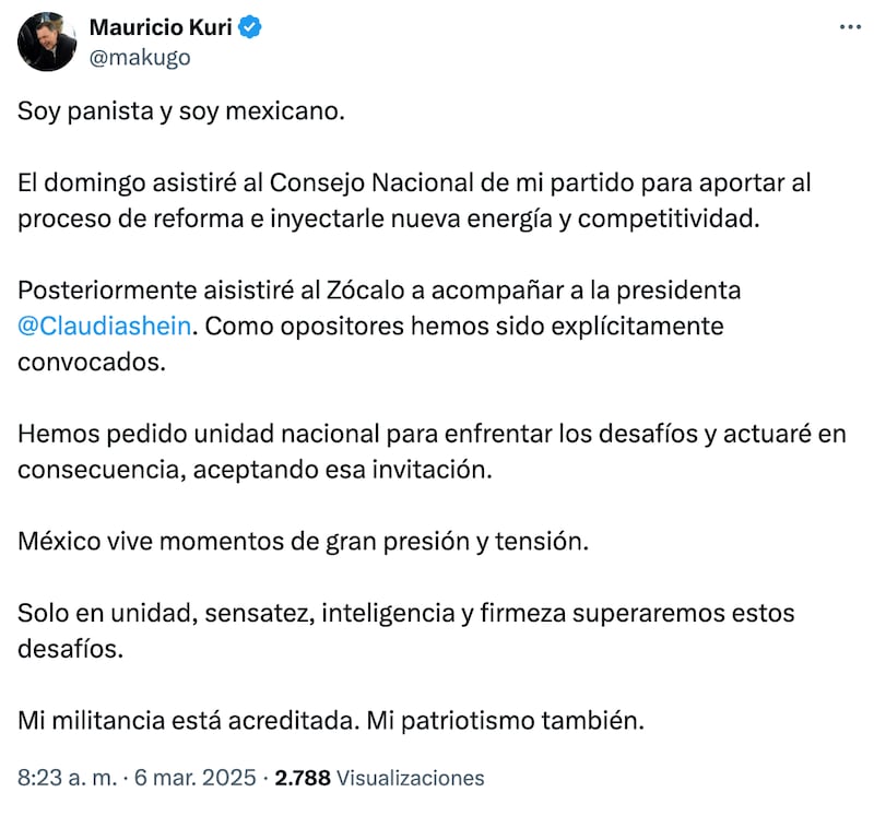 Kuri irá a mitin de Sheinbaum
