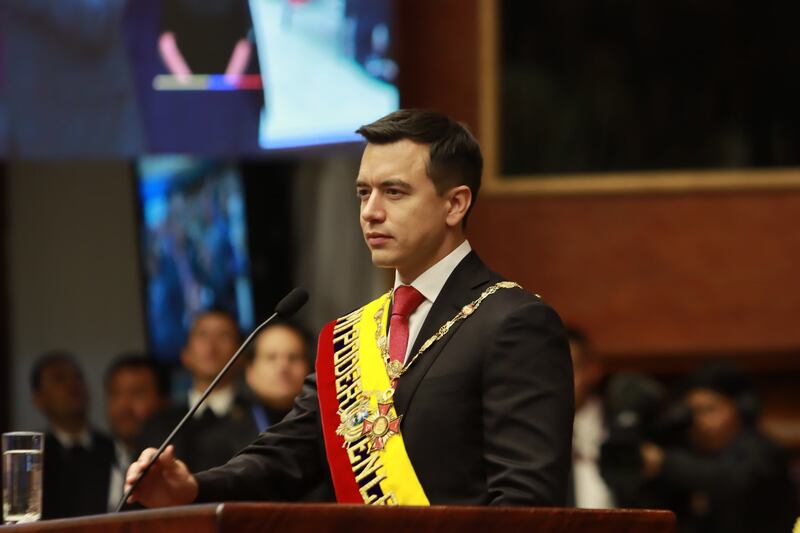 Daniel Noboa va a la cabeza de las encuestas en las elecciones presidenciales en Ecuador.