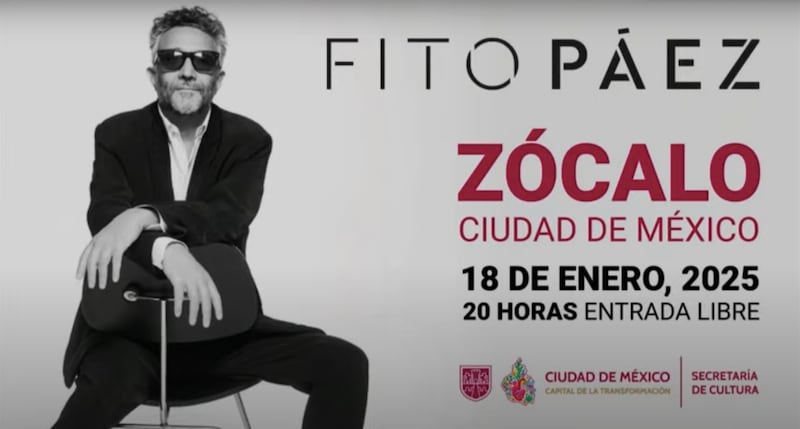 Concierto de Fito Páez en el Zócalo