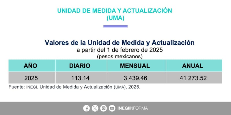 UMA en 2025