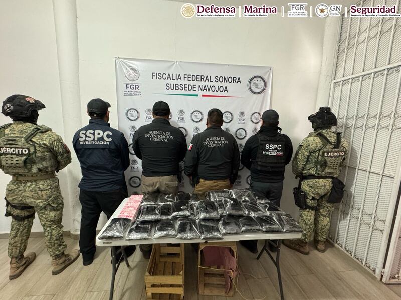 Decomiso de droga en Sonora