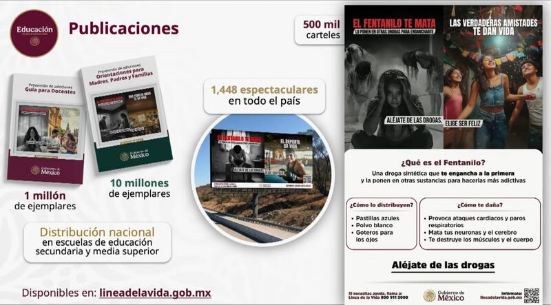 Claudia Sheinbaum presentó la campaña de prevención de consumo de drogas